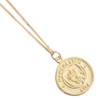 Manchester City naszyjnik z zawieszką 18ct Gold Plated on Silver