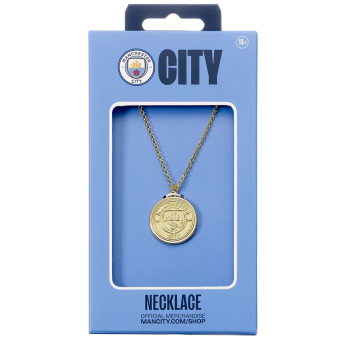 Manchester City naszyjnik Gold Finish Crest Necklace