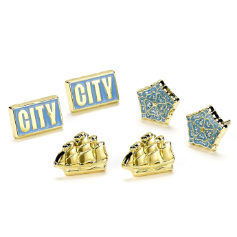 Manchester City zestaw kolczyków three unique designs