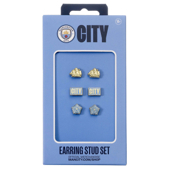 Manchester City zestaw kolczyków three unique designs