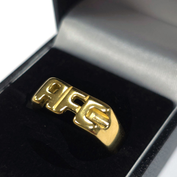Arsenal pierścionek 18ct Gold Plated on Silver AFC Ring - Q