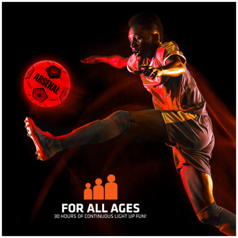 Arsenal piłka LED Glow Football - size 5
