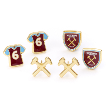 West Ham United zestaw kolczyków three unique designs