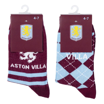 Aston Vila skarpetki Twin Pack Dress 7-11 UK (40-46) EU