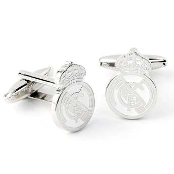 Real Madryt spinki mankietowe Silver Plated Formed Cufflinks
