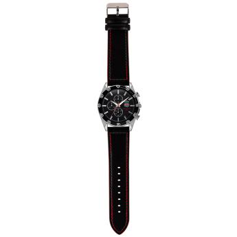 Liverpool zegarek Mens Leather Strap Chronograph Watch