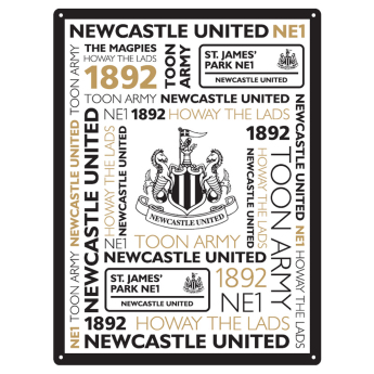 Newcastle United tablica na ścianę Large Montage Sign