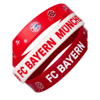 Bayern Monachium 3pack opaska gumowa KIDS red white