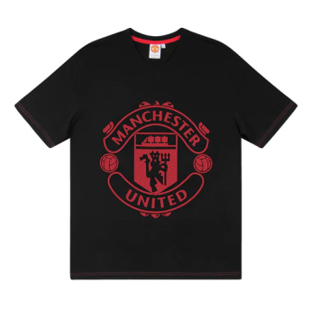 Manchester United piżama męska Short Crest black