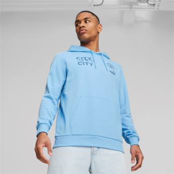 Manchester City męska bluza z kapturem FtblCore blue