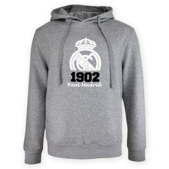 Real Madryt męska bluza z kapturem No21 Crest grey