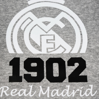 Real Madryt męska bluza z kapturem No21 Crest grey
