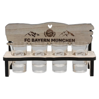 Bayern Monachium kieliszek stand with motifs 4 pack