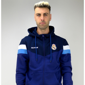 Real Madryt męska bluza z kapturem No13 Zip navy