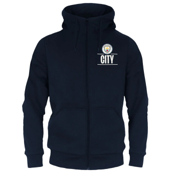 Manchester City męska bluza z kapturem SLab zip navy
