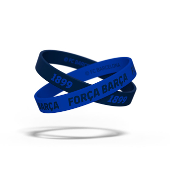 Barcelona dziecięca gumowa bransoletka Locked blue