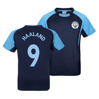 Manchester City dziecięca koszulka meczowa Navy Haaland