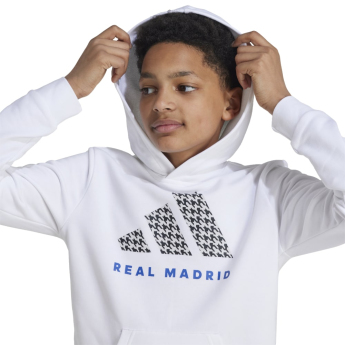 Real Madryt dziecięca bluza z kapturem Graphic white