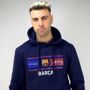 Barcelona męska bluza z kapturem Return navy