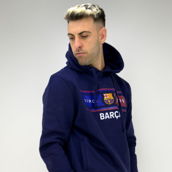 Barcelona męska bluza z kapturem Return navy