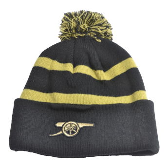 Arsenal czapka zimowa Bobble Stripe gold