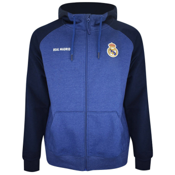 Real Madryt męska bluza z kapturem Zip azul