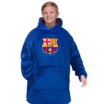Barcelona dziecięca bluza z kapturem oversize blanket blue