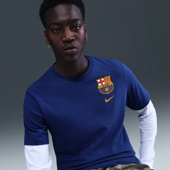 Barcelona koszulka męska Crest navy