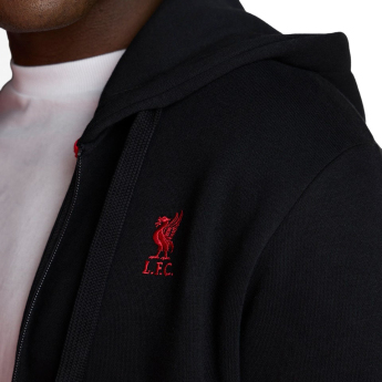 Liverpool męska bluza z kapturem zip thru black