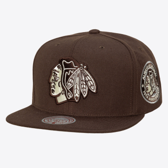 Chicago Blackhawks czapka zimowa NHL Brown and Cream Snapback