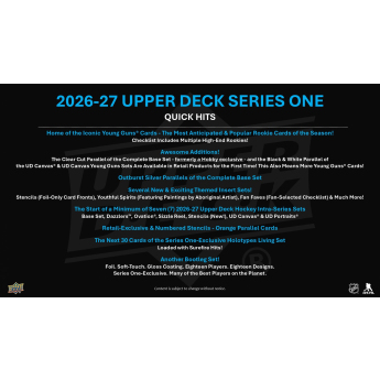 NHL produkty karty hokejowe NHL 2026-27 Series 1 Hockey TIN Box