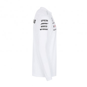 Mercedes AMG Petronas męska koszulka z długim rękawem Longsleeve white F1 Team 2018