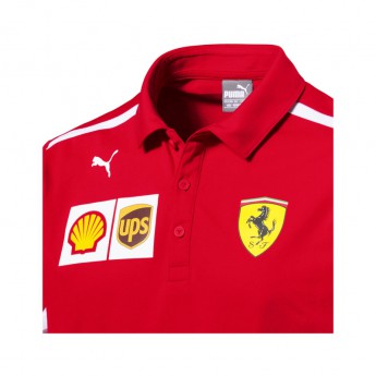 Koszulka Polo męska czerwona Scuderia Ferrari F1 Team 2018