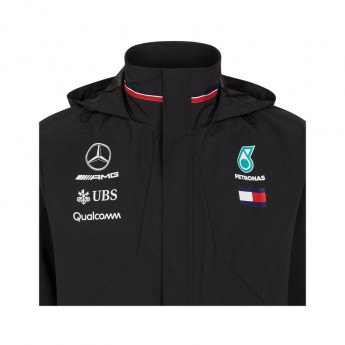 Mercedes AMG Petronas męska kurtka z kapturem black Rain F1 Team 2018