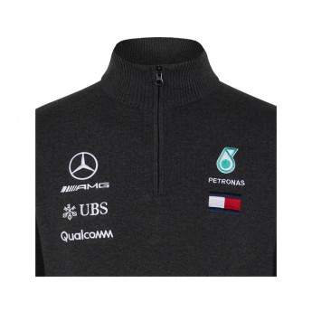 Bluza męska szara Half Zip Mercedes AMG Petronas F1 Team 2018