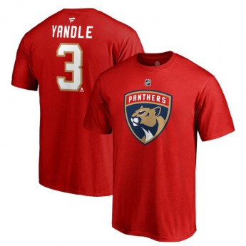 Florida Panthers koszulka męska red #3 Keith Yandle Stack Logo Name & Number