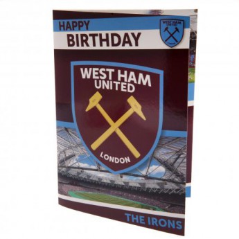 West Ham United życzenia urodzinowe Musical Birthday Card