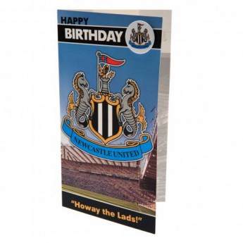 Newcastle United życzenia urodzinowe Birthday Card & Badge