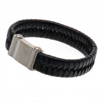 Arsenal bransoletka skórzana Single Plait Leather Bracelet