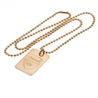 Arsenal naszyjnik z zawieszką Gold Plated Dog Tag & Chain