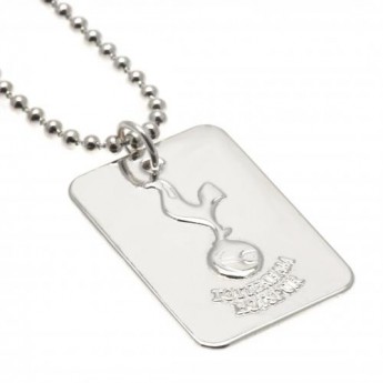 Tottenham naszyjnik z zawieszką Silver Plated Dog Tag & Chain