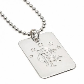 FC Rangers naszyjnik z zawieszką Silver Plated Dog Tag & Chain