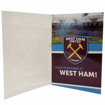 West Ham United życzenia urodzinowe Musical Birthday Card