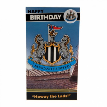 Newcastle United życzenia urodzinowe Birthday Card & Badge