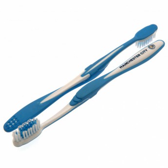 Manchester City dwie szczoteczki do zębów Twin Pack Toothbrush Adults