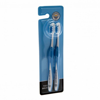 Manchester City dwie szczoteczki do zębów Twin Pack Toothbrush Adults