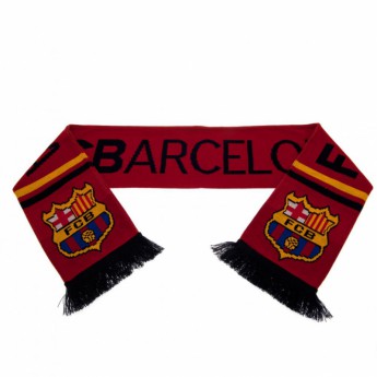 Barcelona szalik zimowy stripe red