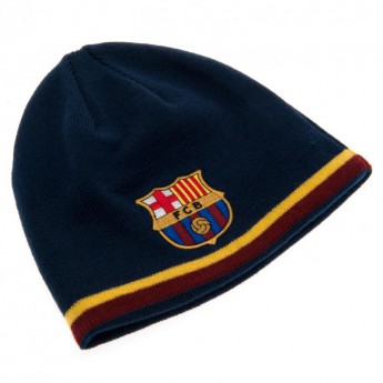 Barcelona czapka zimowa double sided blue red