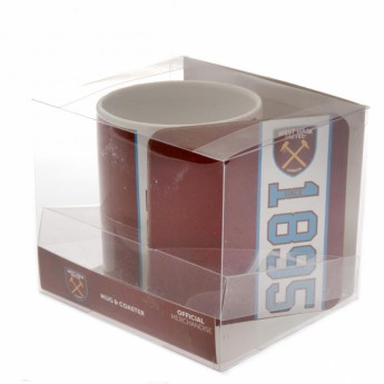 West Ham United kubek Mug and Coaster Set