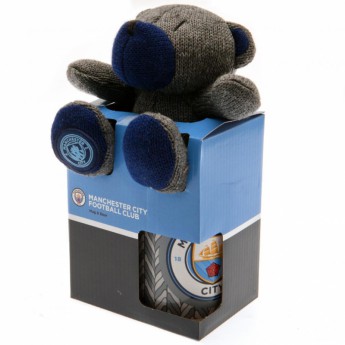 Manchester City zestaw kubek i maskotka misia Mug and Bear Set